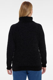 Sweater Mujer Trenzado Casual Negro
