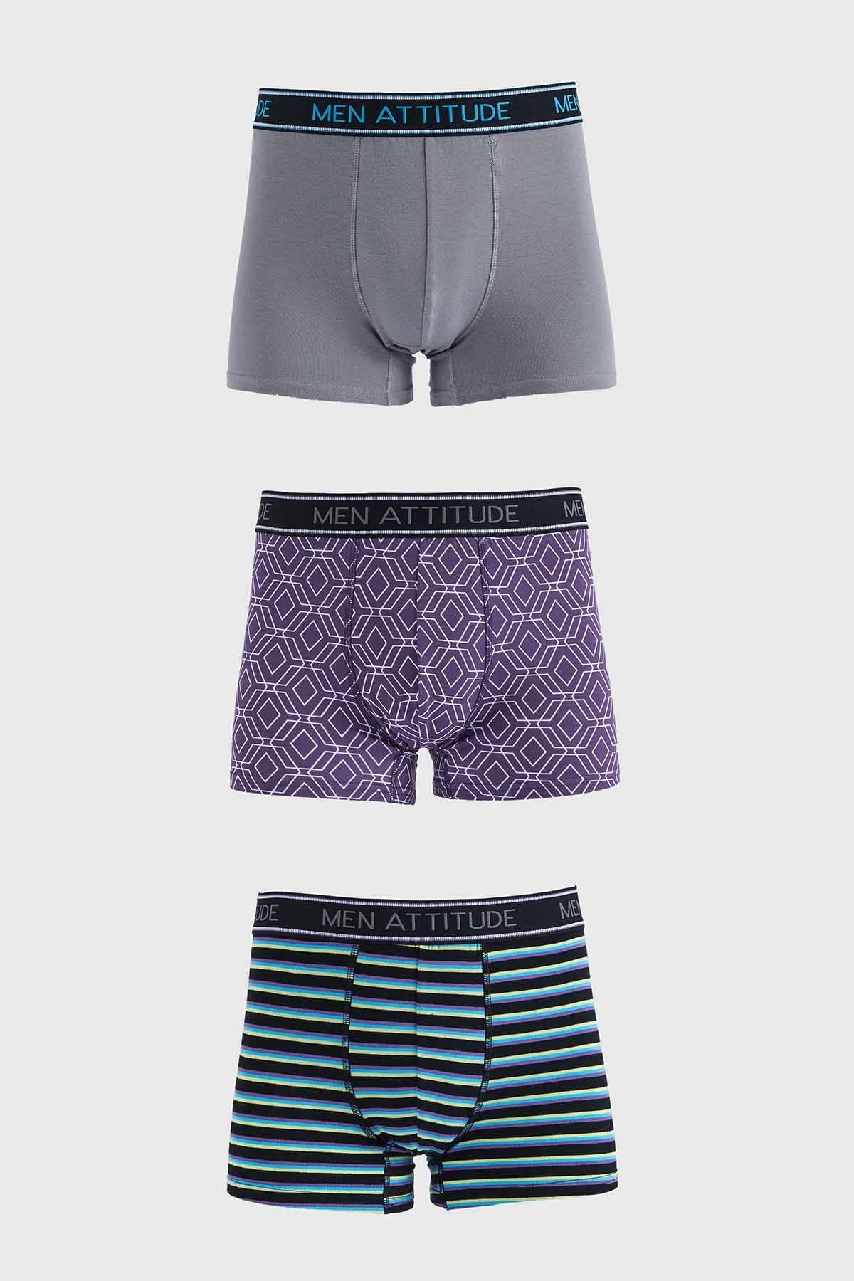 Boxer Hombre Tripack Básico Gris