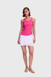 Polera Mujer Rib Rayas Y Fucsia