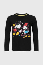 Polera Niña Disney Mickey Negro
