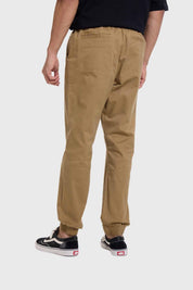 Pantalón Hombre Jogger Twill Camel