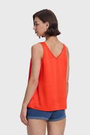 Blusa Mujer Satinada Coral