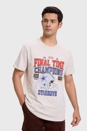 Polera Hombre Print Regular Fit Beige