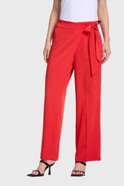 Pantalón Mujer Palazzo Aplicación Cruce Rojo