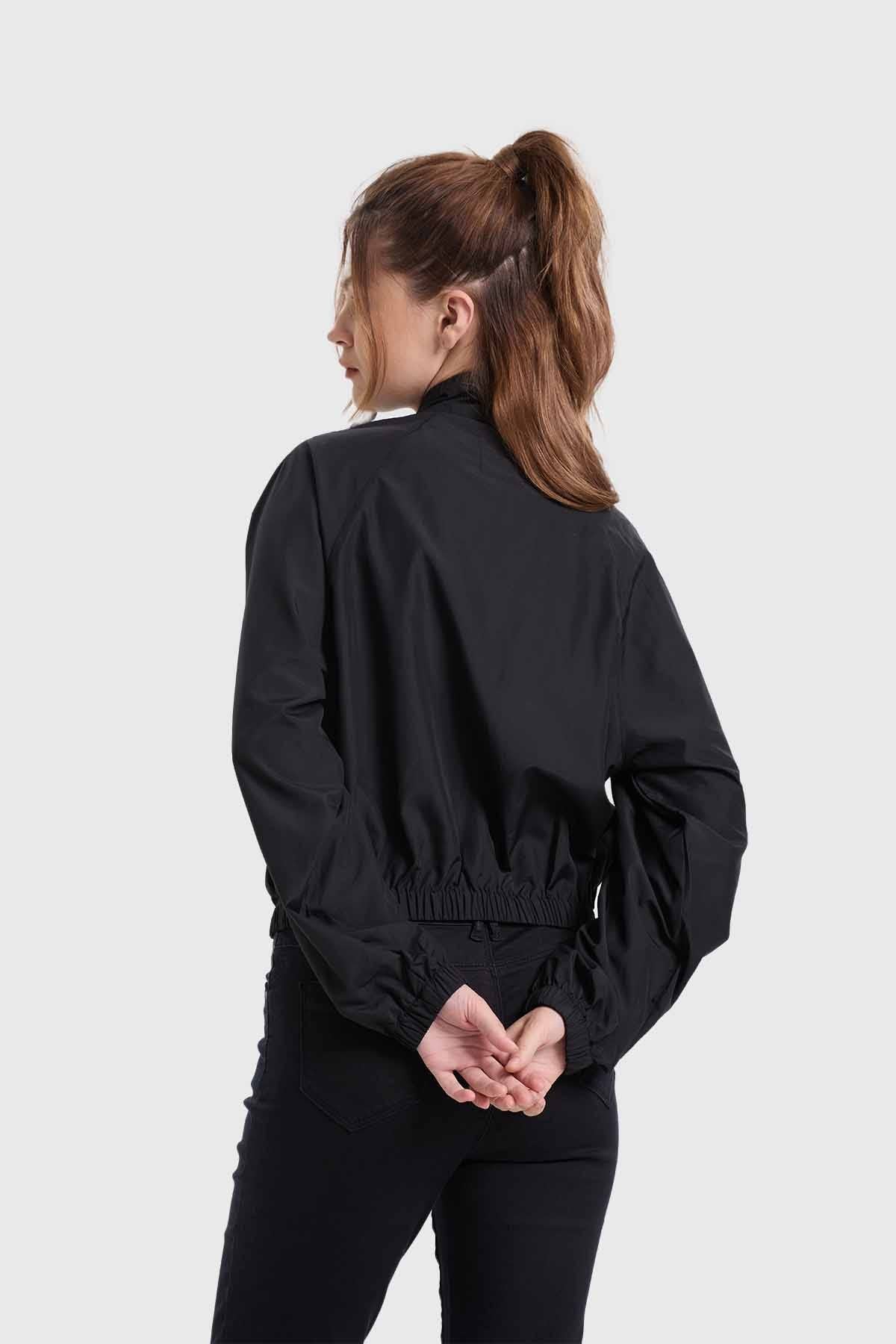 Chaqueta Mujer Cortaviento Negro