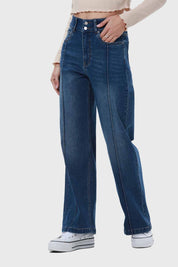 Jeans Mujer Wide Leg Linea Azul