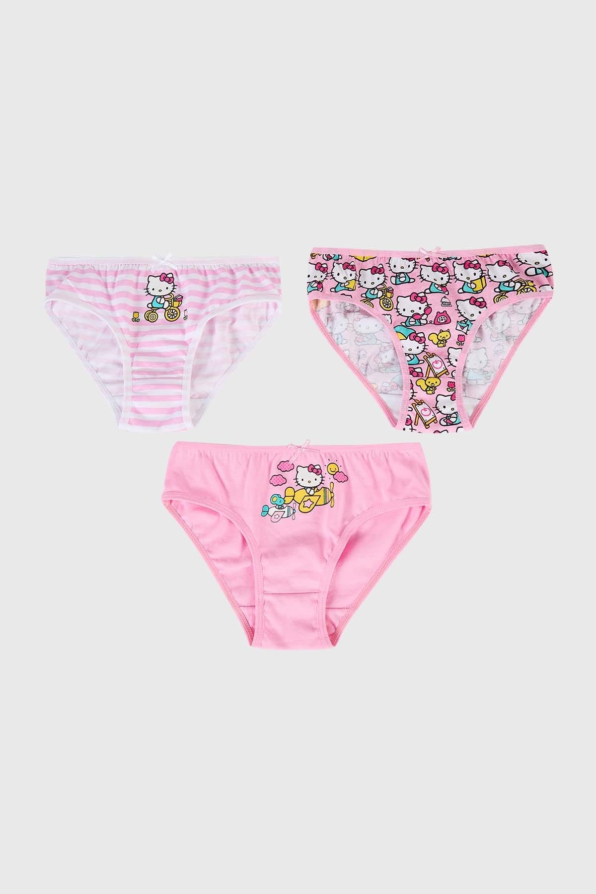 Calzón Niña Tripack Hello Kitty Rosado