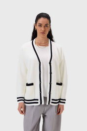 Sweater Mujer Abierto Blanco