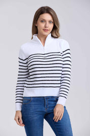 Sweater Mujer Tejido Blanco
