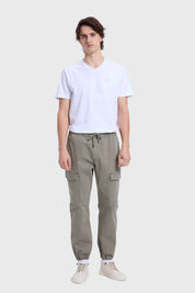 Pantalón Hombre Cargo Gabardina Verde