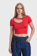 Polera Mujer Argolla Rojo