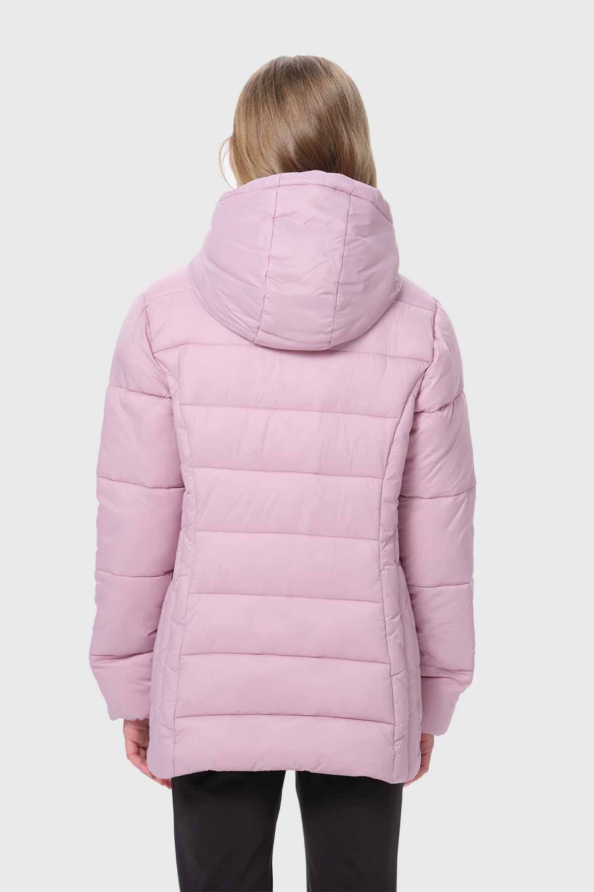 Parka Niña Larga Palo Rosa