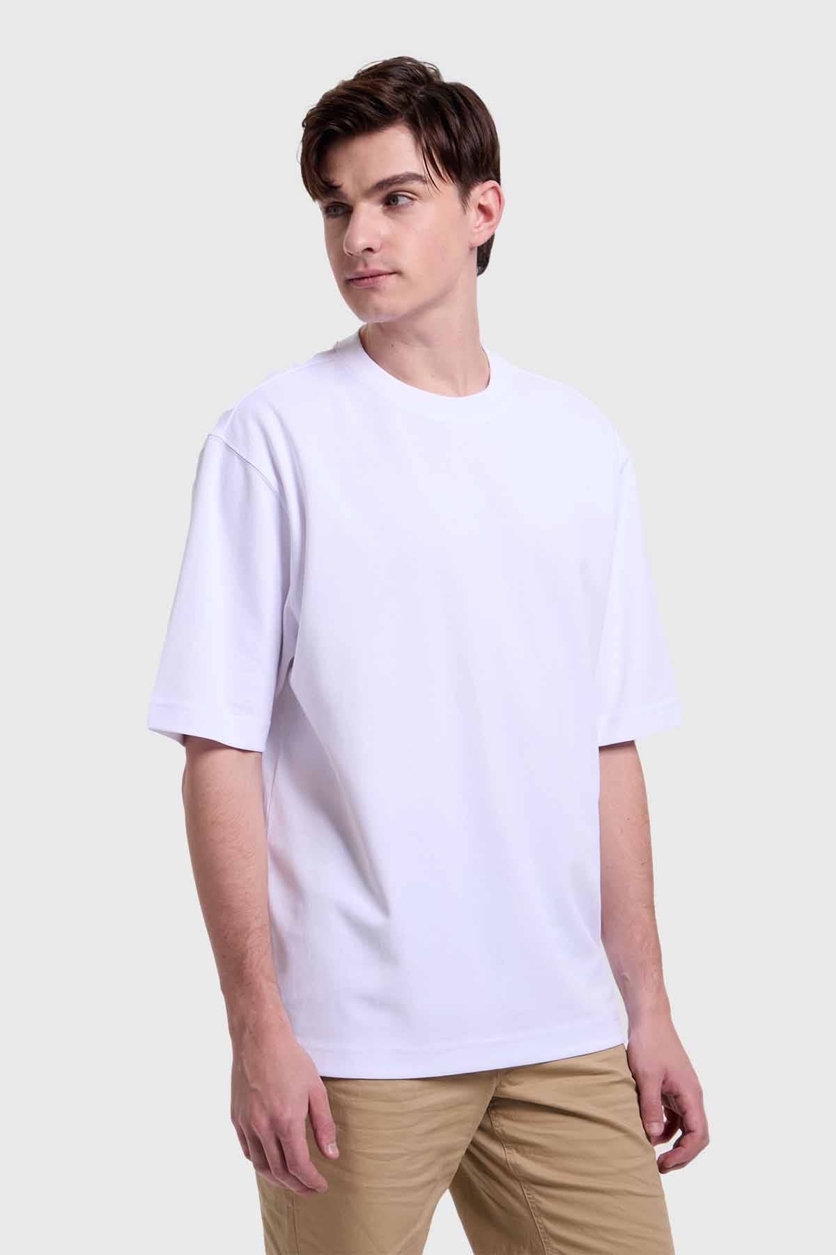 Polera Hombre Loose Fit Blanco