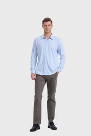 Camisa Hombre Acabado Mercerizado Celeste