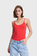 Polera Mujer Peto Pabilo Rojo