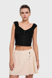 Blusa Mujer Textura Negro