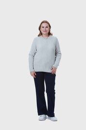 Sweater Mujer Tejido Gris