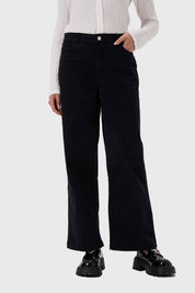 Pantalón Mujer Abotonado Negro