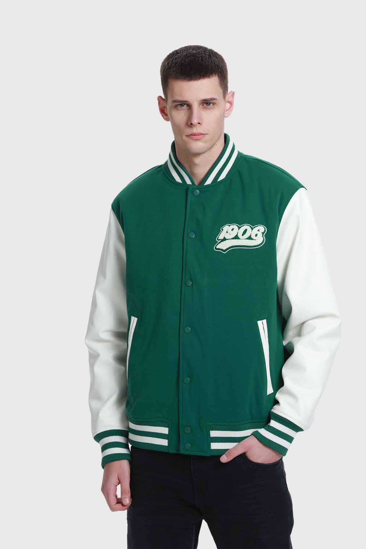 Chaqueta Hombre Varsity Verde