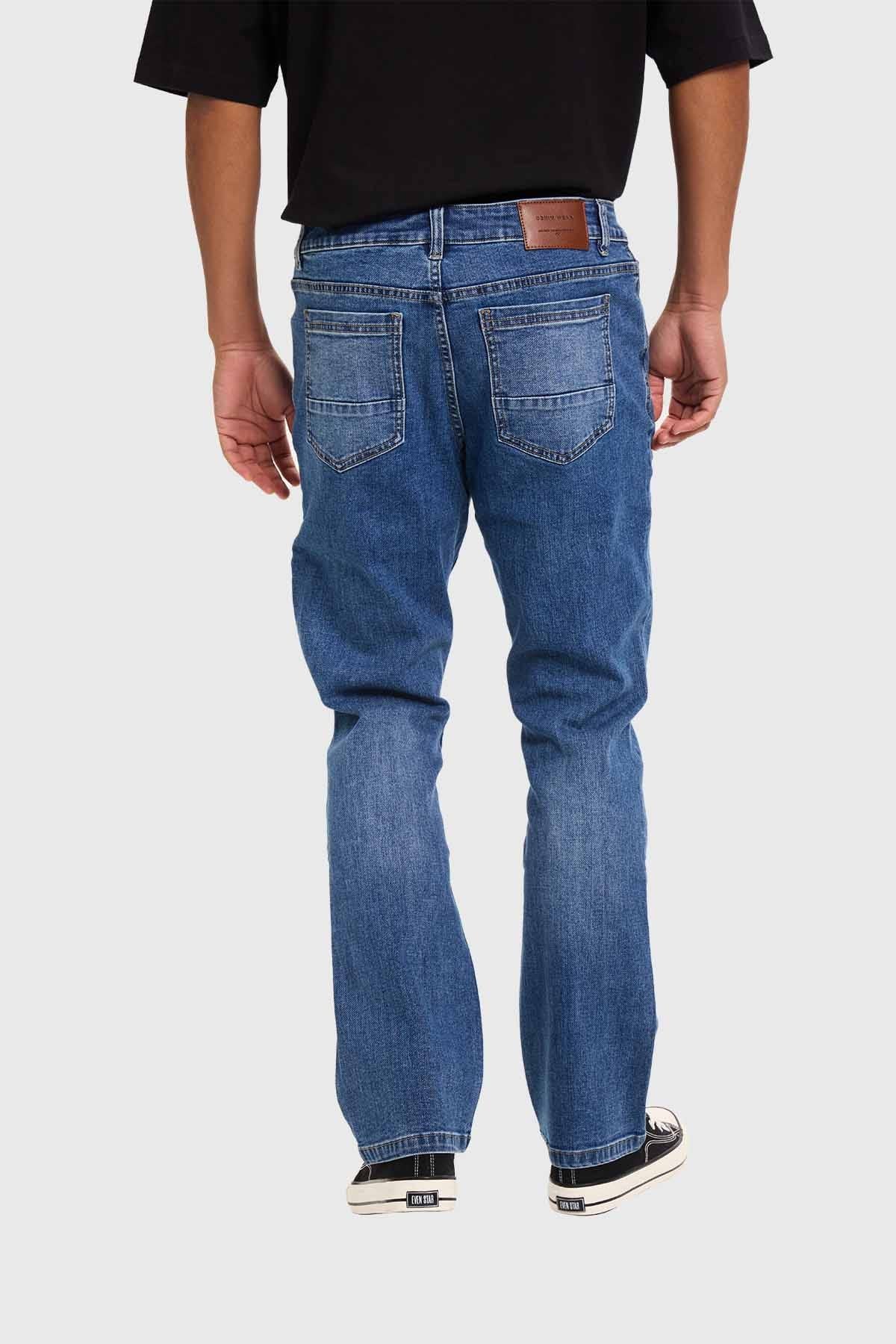 Jeans Hombre Flare Focalizado Azul