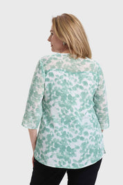 Blusa Mujer Cuello V Verde