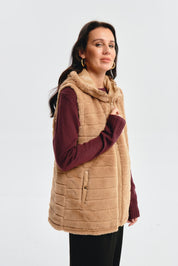 Chaqueta Mujer Slim Reversible Beige