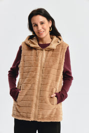 Chaqueta Mujer Slim Reversible Beige