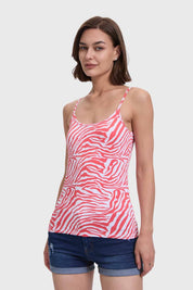 Polera Mujer Pabilo Print Coral