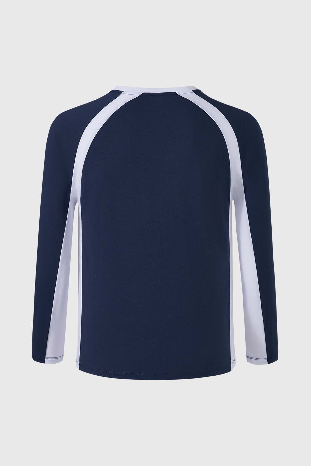 Polera Niño Racing A Contraste Azul