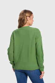 Sweater Mujer Trenzado Verde