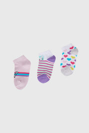Calceta Niña Tripack Deportiva Lila