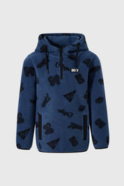 Polar Niño Con Bolsillos Azul