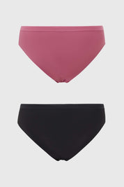 Calzón Mujer Bipack Pantaleta Detalle Encaje Malva