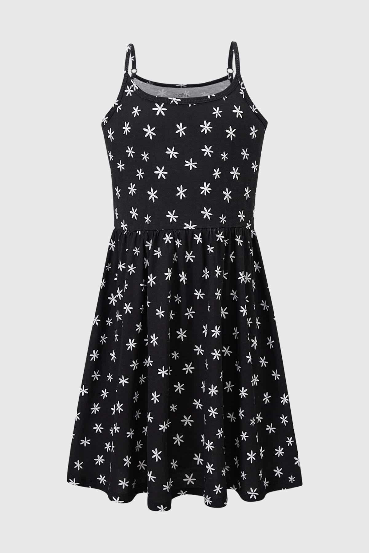 Vestido Niña Print Negro