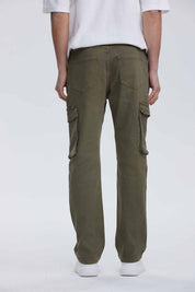 Jeans Hombre Cargo Lavado Verde