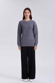 Sweater Mujer Mitad Gris