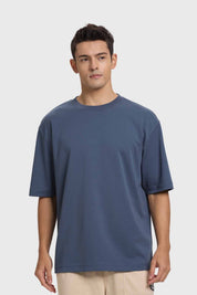 Polera Hombre Long Fit Básica Azul