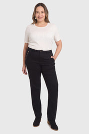Pantalón Mujer Con Bolsillos Negro