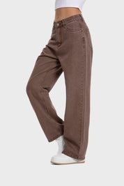 Jeans Mujer Calce Recto Classic Whashed Chocolate