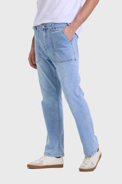 JEANS HOMBRE TENDENCIA STRAIGHT AZUL CLARO