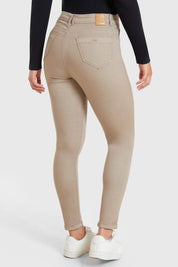 Jeans Mujer Skinny Café