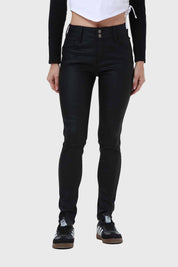 Jeans Mujer Skinny Engomado Negro