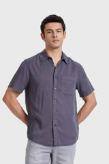 Camisa Hombre Con Bolsillo Gris