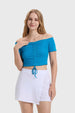 Polera Mujer Bardot Azul