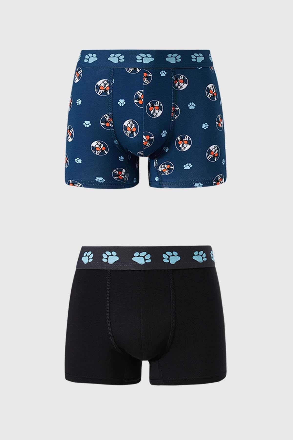 Boxer Niño Bipack Print Azul