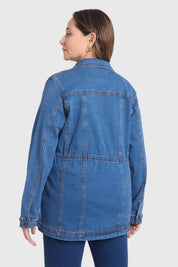 CHAQUETA MUJER MEZCLILLA AZUL CLARO