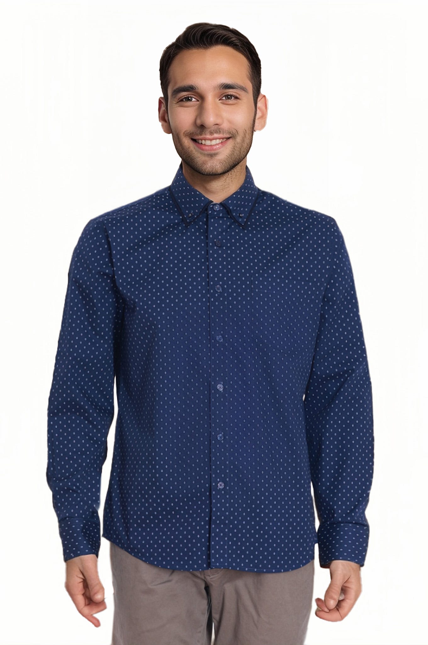 Camisa Hombre Print Azul