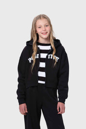 Polerón Niña Print Negro