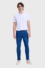 Jeans Skinny Hombre Azul