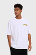 Polera Hombre Print Flamas Blanco